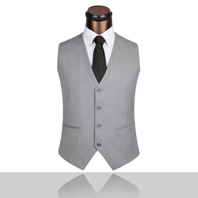 Wholesale Men's Gentleman's Slim Fit Single Breasted Waistcoat