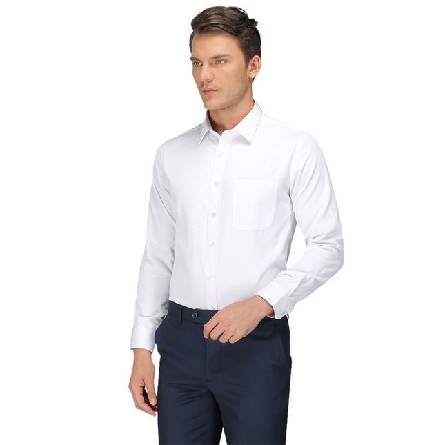 Wholesale Men's Casual 100% Cotton Slim Fit Business Long Sleeve Shirt