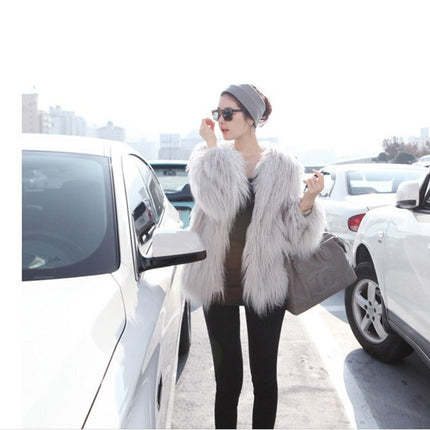 Wholesale Women's Fall Winter Plus Size Fashion Faux Fur Coat