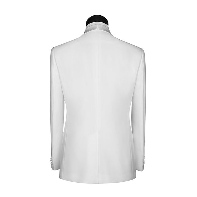 Wholesale Men's High Quality Slim Fit White Blazer Pants Two Piece Set