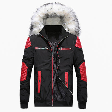 Wholesale Men's Quality Mid-length Thickened Fur Collar Padded Jacket