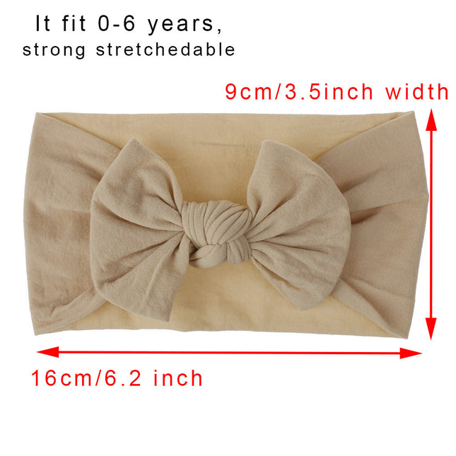 Wholesale Baby Hair Accessories Soft Nylon Bow Headwrap