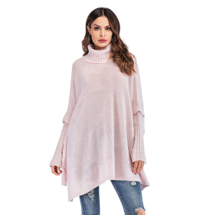 Wholesale Women's Plus Size Turtleneck Loose Casual Sweater