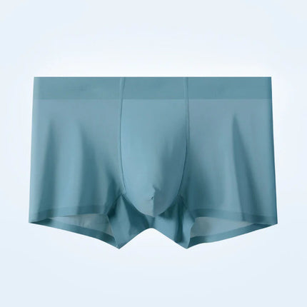 Wholesale Men's Underwear Ice Silk Spring Summer Mulberry Silk Antibacterial Traceless Boxer Briefs