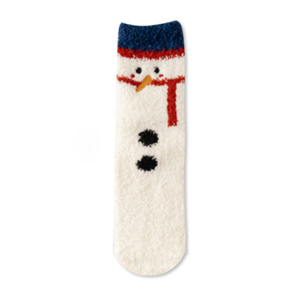 Wholesale Women's Winter Velvet Thickened Warm Gift Christmas Socks