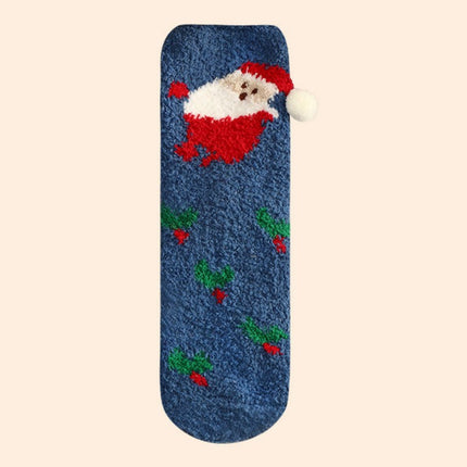 Women's Warm Christmas Sock Balls Coral Fleece Socks Christmas Gifts Floor Socks