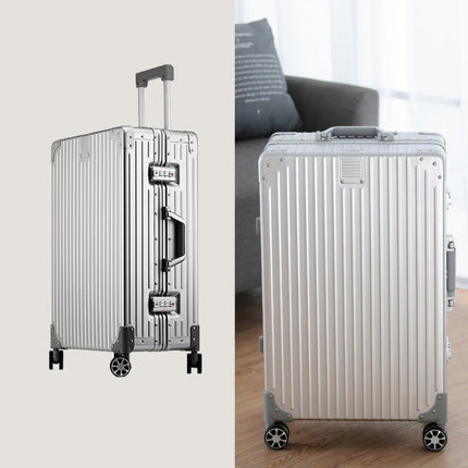 Women's 24-inch All-aluminum Magnesium Alloy Trolley Suitcase Men's Metal Password Business Suitcase