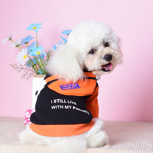 Wholesale Spring Summer Puppy Pet Detachable School Bag Clothes Two-legged Sweatshirt