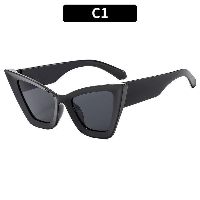 Cat-eye Large-frame Street Photography Concave Shape Outdoor Driving Sunglasses