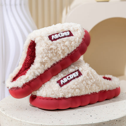 Wholesale Couple Fall Winter Slippers Warm Thick-soled Furry Slippers 