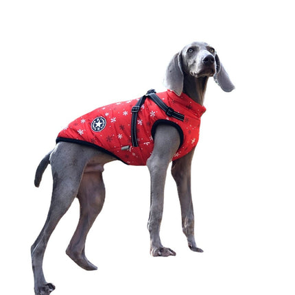 Fall Winter Pet Clothes Christmas Big Dog Clothes Thickened Warm Dog Padded Coat