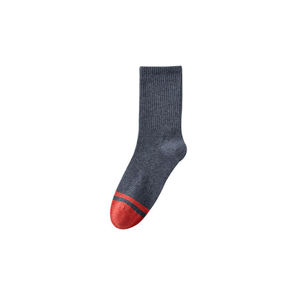 Wholesale Men's Sweat-absorbent and Breathable Business Cotton Mid-calf Socks 