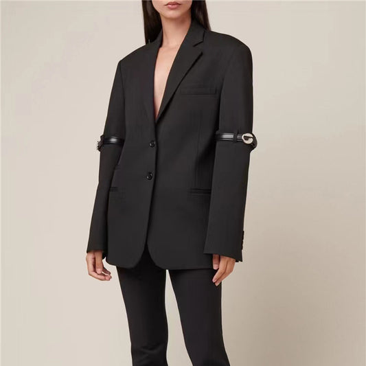 Wholesale Women's Patchwork Loose Silhouette Slim Fit Blazer