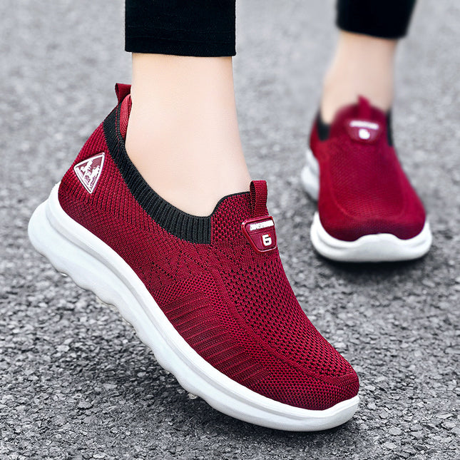 Wholesale Women's Spring Comfortable Soft Sole Travel Running Sneakers