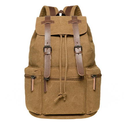 Men's Retro Backpack Laptop Student Backpack Casual Fashion Canvas Backpack