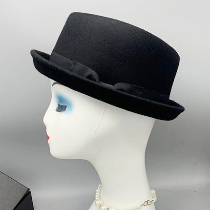 Wholesale Men's and Women's Woolen Woolen Bow-knot Top Hats