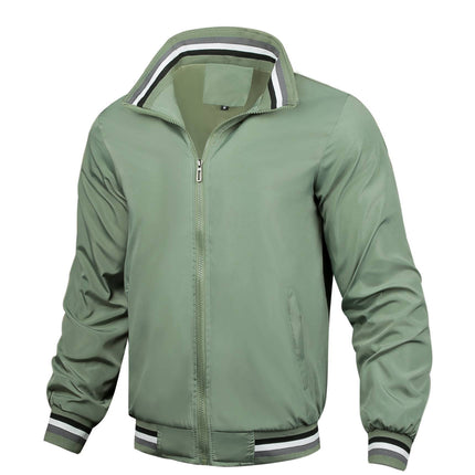 Wholesale Men's Spring Autumn Casual Waterproof Stand Collar Zipper Jacket