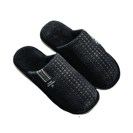 Wholesale Men's Winter Home Thick-soled Warm Non-slip Plush Slippers 