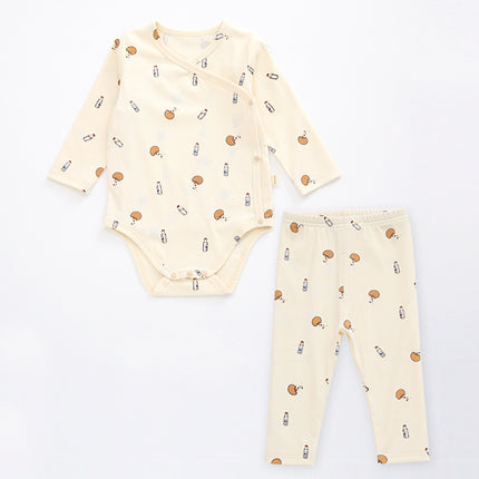 Infant Cotton Long-sleeved Romper Cartoon Cute Thin Two-piece Set