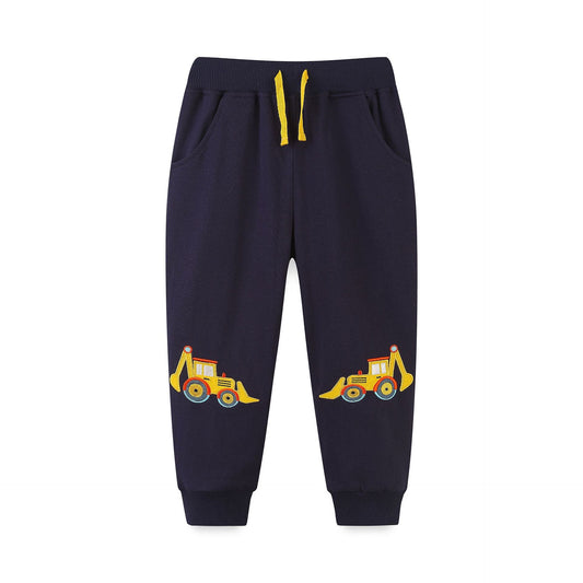 Wholesale Boys' Autumn Embroidered Pattern Sports Fashion Joggers