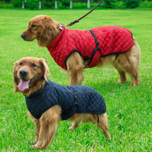 Dog Clothes Reflective Large Dog Universal Outdoor Jacket Thickened Padded Coat Pet Supplies