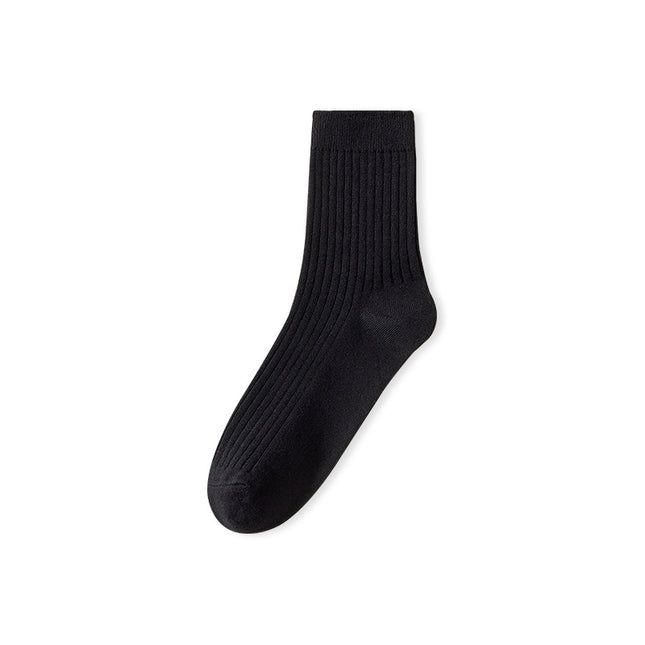 Men's Fall Winter Cotton Antibacterial Deodorant Sports Breathable Mid-calf Socks