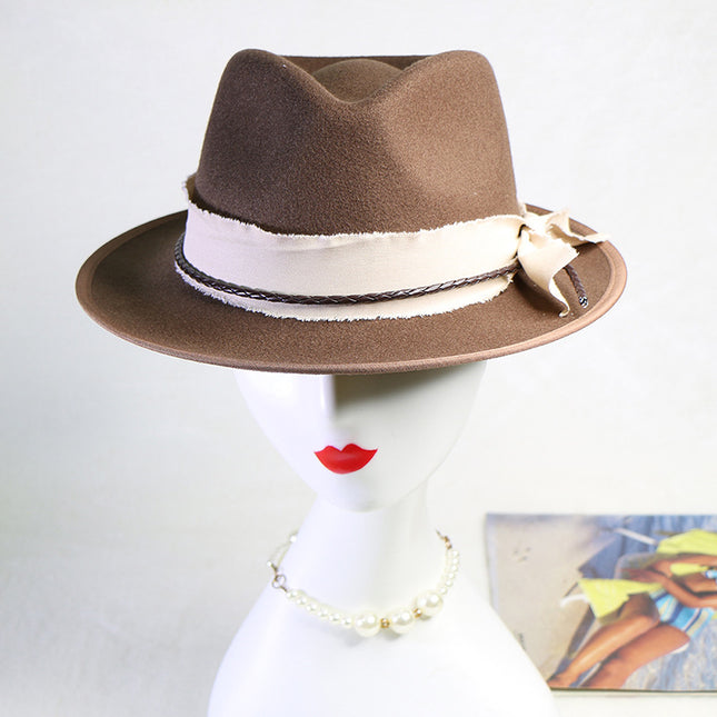 Wholesale Men's Wool Jazz Edge Warm Hat