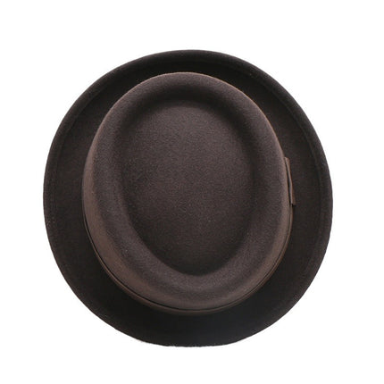 Wholesale Men's and Women's Woolen Nylon Cuffed Hats with Rounded Brim 