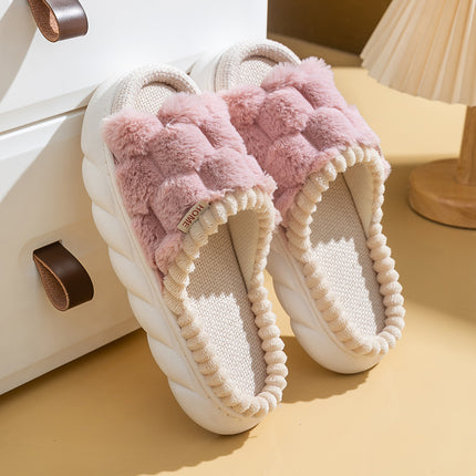 Women's Sweat-Absorbent Wear-Resistant and Non-Slip Linen Home Slippers