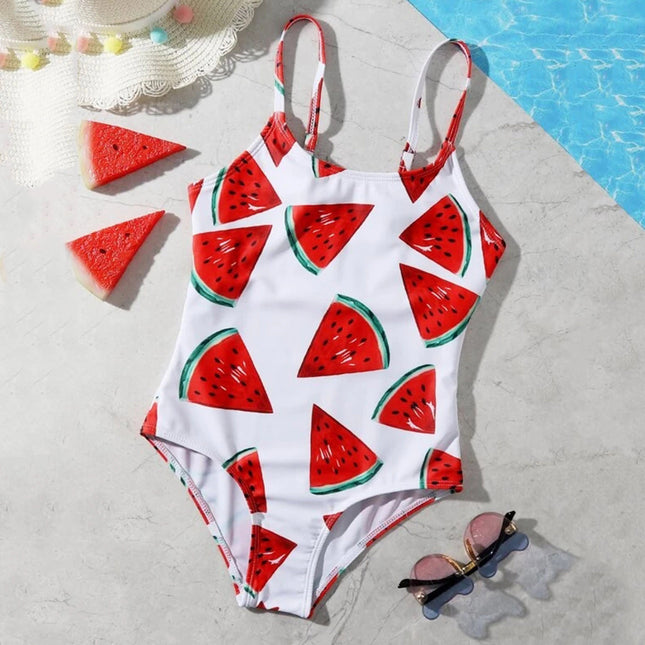 Wholesale Girls Swimsuit Printed Swimsuit Bikini Cute Three Point Bikini