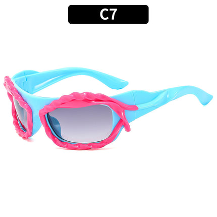 Women's Funny Bizarre Shape Cycling Trendy Sunglasses