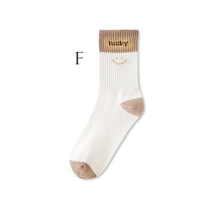 Wholesale Women's Spring Autumn Sweat-absorbent Breathable Mid-calf Socks
