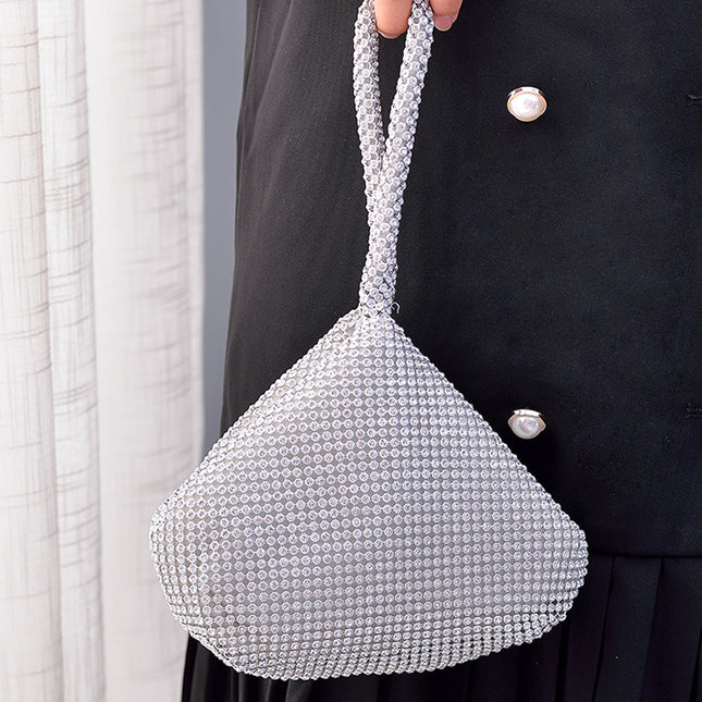 Women's Evening Party Bezel-encrusted Rhinestone Handmade Bag Party Handbag 