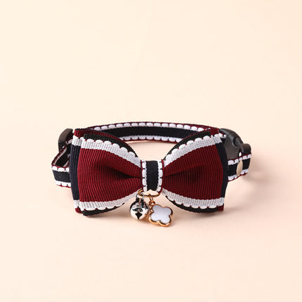 Wholesale Cute Pet Bell Collar Double Bow Cat Collar Dog Small Dog Collar