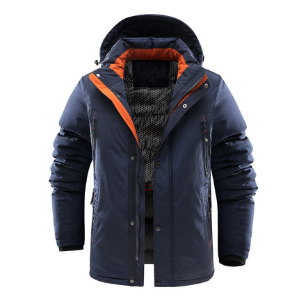Wholesale Men's Winter Thickened Warm Velvet Mid-length Coat