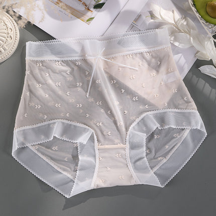 Women's Summer Seamless Thin High Waist Ice Silk Large Size Underwear 