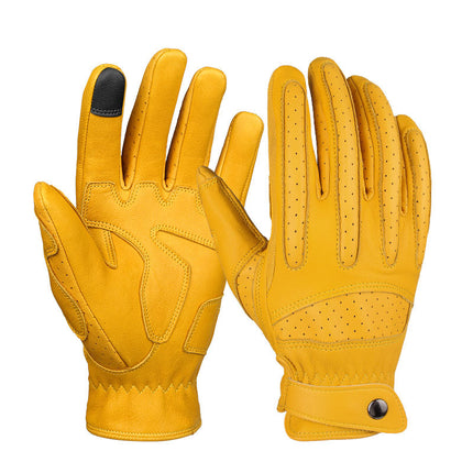 Wholesale Sheepskin Gloves Non-slip Wear-resistant Outdoor Cycling Full Finger Gloves