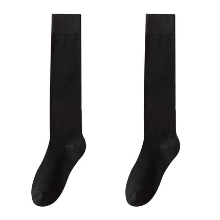 Wholesale Women's Spring and Summer Black Elastic Stockings Calf Socks 