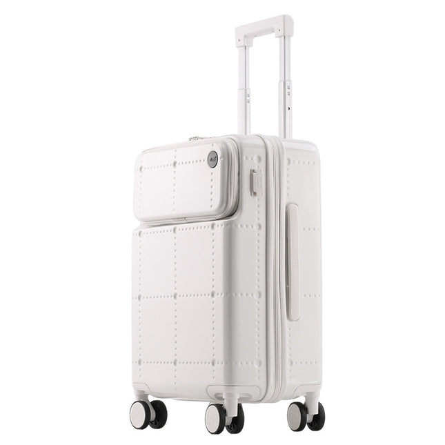 Women's Convenient Computer Compartment Front Opening Suitcase Universal Wheel Trolley Case