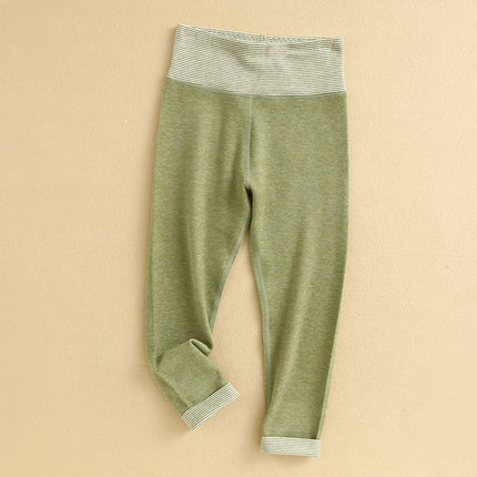Wholesale Kids Fall Winter Warm Brushed High Waist Thickened Long Johns