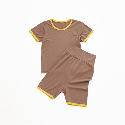 Wholesale Newborn Clothes Baby Summer Suit Modal Ice Silk Short-sleeved Two Piece Set