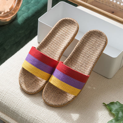 Wholesale Men's and Women's Summer Non-slip Soft Sole Linen Slippers