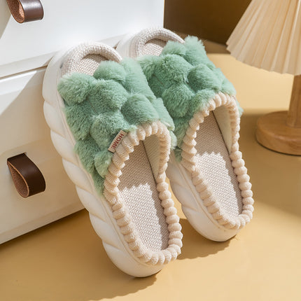 Women's Sweat-Absorbent Wear-Resistant and Non-Slip Linen Home Slippers