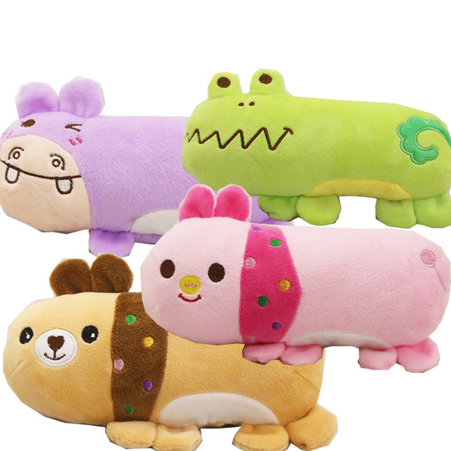 Wholesale Pet Supplies Cartoon Plush Sound Toy Pet Hug Pillow Dog Funny Cat Toy 