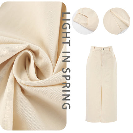 Wholesale Women's Summer Slim Simple High Waist Straight Slit Skirt