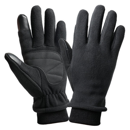 Wholesale Polar Fleece Winter Touch Screen Non-slip Windproof Cycling Warm Gloves