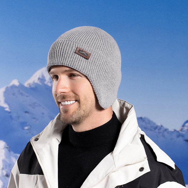 Wholesale Men's Winter Outdoor Warm Plus Velvet Knitted Hat