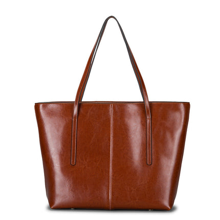 Women's Fashion Shoulder Bag Tote Bag Leather Handheld Large Capacity Bag 