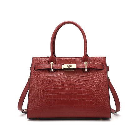 Middle-aged Women's Summer Fashion Large-capacity Leather Handbag 