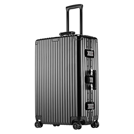 Luggage Women's Trolley Case Men's 24-inch PU Leather Handle Password Suitcase